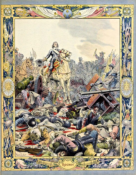 Bataille de Rocroi. Illustration de Maurice Leloir extraite de Le Roy Soleil de Gustave Toudouze, paru en 1904