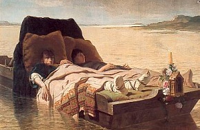 Les énervés de Jumièges. Peinture d'Évariste Vital Luminais (après 1880)
