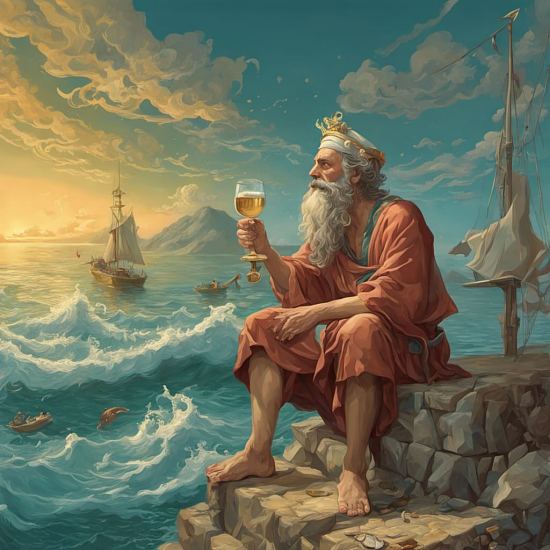 Un philosophe grec se vante de boire la mer