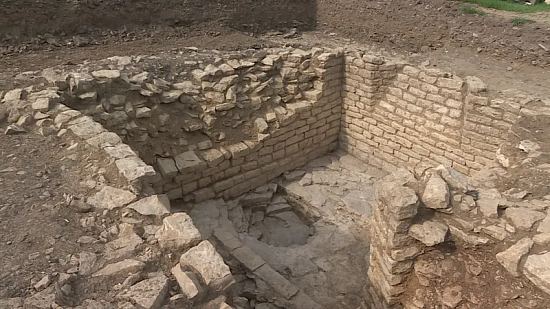 Chantier de fouilles dans la cité gallo-romaine d'Alésia