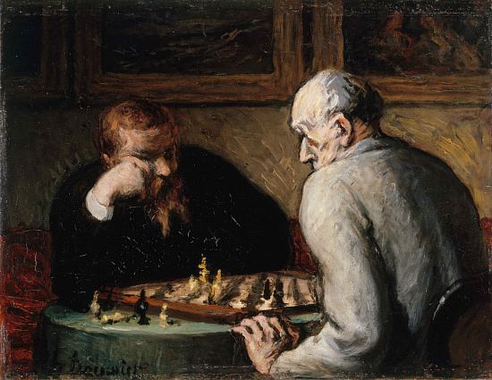 Les Joueurs d'échecs, par Honoré Daumier (1863-1867)