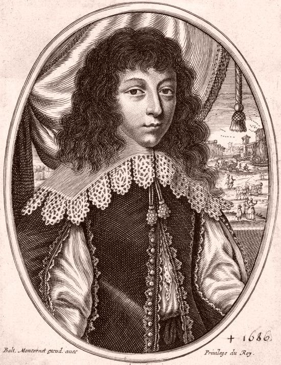 Louis II de Bourbon-Condé, duc d'Enghien (dit le Grand Condé). Gravure extraite des albums du roi Louis-Philippe constitués dans la première moitié du XIXe siècle
