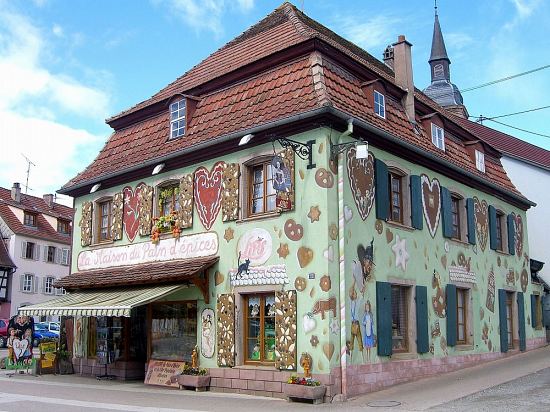 La maison du pain d'épices à Gertwiller, au centre du village