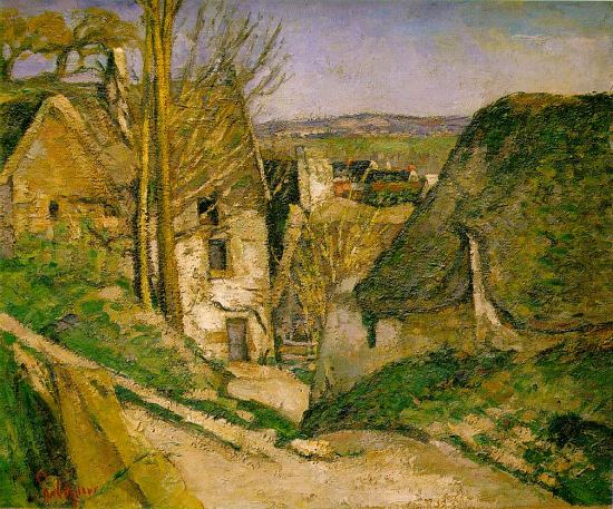 La Maison du pendu, Auvers-sur-Oise (1873). Peinture de Paul Cézanne