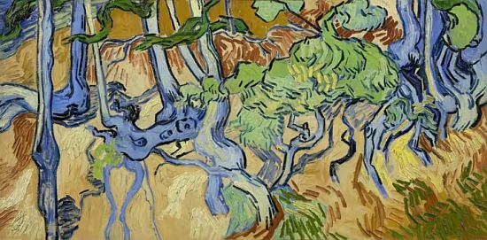 Racines d'arbres, par Vincent Van Gogh (dimanche 27 juillet 1890)