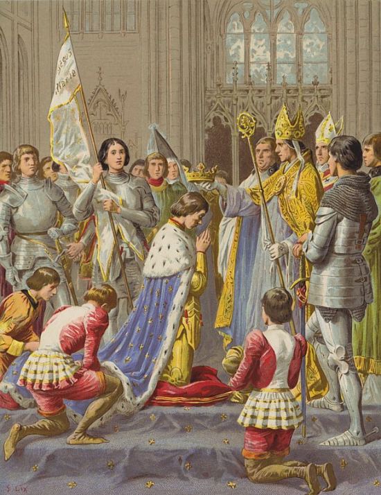 Sacre de Charles VII. Lithographie de Frédéric-Théodore Lix (1830-1897)