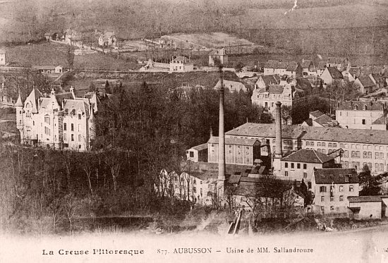 Établissements Sallandrouze à Aubusson, au début du XXe siècle