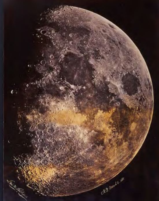 Vue de la lune, photographie obtenue à New York le 6 mars 1865
