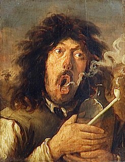 Le Fumeur. Peinture de Joos Van Craesbeeck
