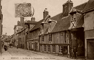 Vieilles maisons rue de la Charentonne,  Bernay