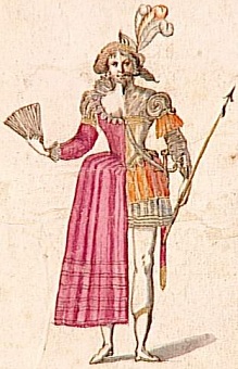 Costume d'hermaphrodite (fin du XVIe, d�but du XVIIe si�cle)