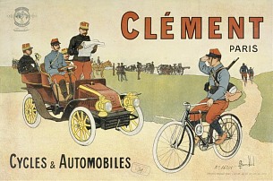 Affiche publicitaire pour les cycles et automobiles Cl�ment (1902)