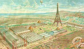 Tour Eiffel et Champ de Mars lors de l'Exposition Universelle de 1889