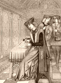Commencement du XVIe siecle. Interieur d'un grand seigneur vers 1510