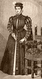 Portrait de Marie Stuart, d'apr�s une miniature du recueil de Gaigni�res