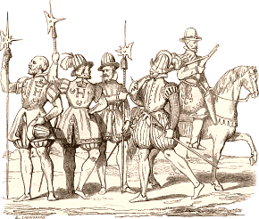 Archers de la garde du corps (1559), arquebusier de bande et Pistolier (1560)