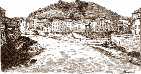 Montbrun et la ville de Lodeve a la fin du XIXe siecle