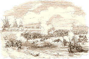 Siege de La Rochelle. Defaite des Anglais a l'ile de Re