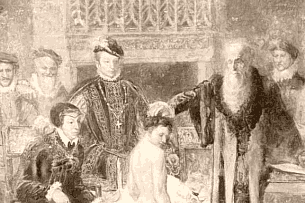 Consultation horoscopique du futur Henri IV, selon le peintre Valverane (Louis-Joseph Denis)