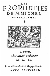 Premi�re �dition des proph�ties de Nostradamus (1555)