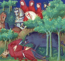 Mort de Philippe IV le Bel au cours d'une chasse au sanglier