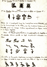 Extrait d'un manuscrit autographe de Jean-Fran�ois Champollion