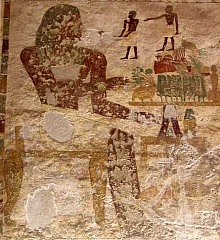 Fresque de Beni-Hassan repr�sentant un banquet