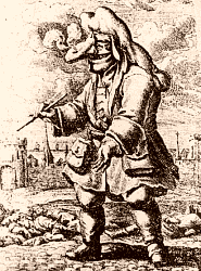 Caricature d'un m�decin de la peste