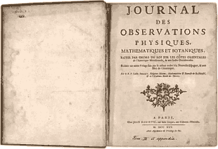 Le Journal des observations physiques, math�matiques et botaniques de Feuill�e