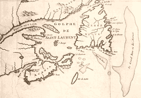 Carte de l'�le de Terre-Neuve