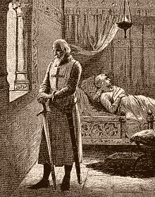 Marguerite de Provence veill�e par le vieux chevalier