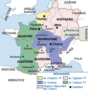 Partage du royaume des Francs en 561