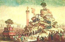 La montagne construite et peinte pour la fete