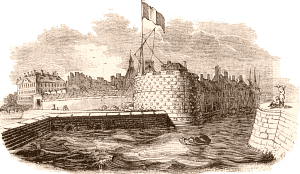 Vue de l'entrée du Havre et de la tour de François Ier
