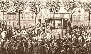 Louis XVI est conduit à l'assemblée de la Convention, le 11 décembre 1792