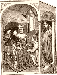 Présentation d'un ouvrage au duc de Bourgogne Jean sans Peur. D'après un manuscrit exécuté en 1409