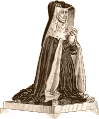 Michelle de Vitry, veuve de Jouvenel des Ursins. D'après sa statue sépulcrale au Musée de Versailles.