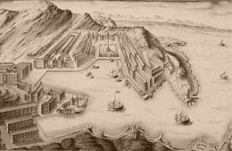 Vue de Port-Vendres à la fin du XVIIIe siècle. Dessin de Margoüet