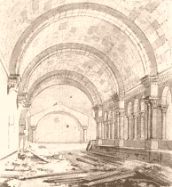 Intérieur du cloître de Montmajour au XIXe siècle
