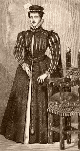 Portrait de Marie Stuart, d'après une miniature du recueil de Gaignières
