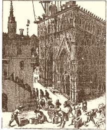 Construction d'une cathédrale au XVe siècle
