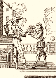 Le Maître d'hôtel au XVIIe siècle, d'après Abraham Bosse
