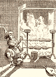 Le Marmiton au XVIIe siècle, d'après Abraham Bosse