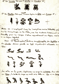 Extrait d'un manuscrit autographe de Jean-François Champollion