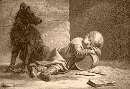 Le Repos. Lithographie de Godefroy Engelmann