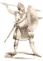 Soldat normand, d'après un manuscrit de Strutt.
