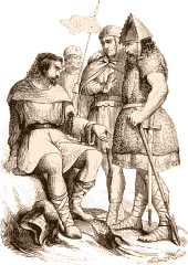 Soldats sous Charlemagne, d'après Herbé