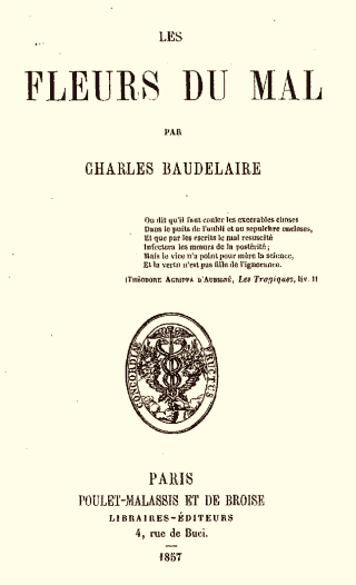 Frontispice de l'édition de 1857 des Fleurs du mal