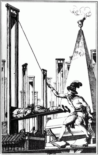 Robespierre guillotine lebourreau après avoir fait guillotiner toute la France
