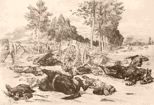 Route de Mouzon le 31 mai 1870, par Auguste Lançon